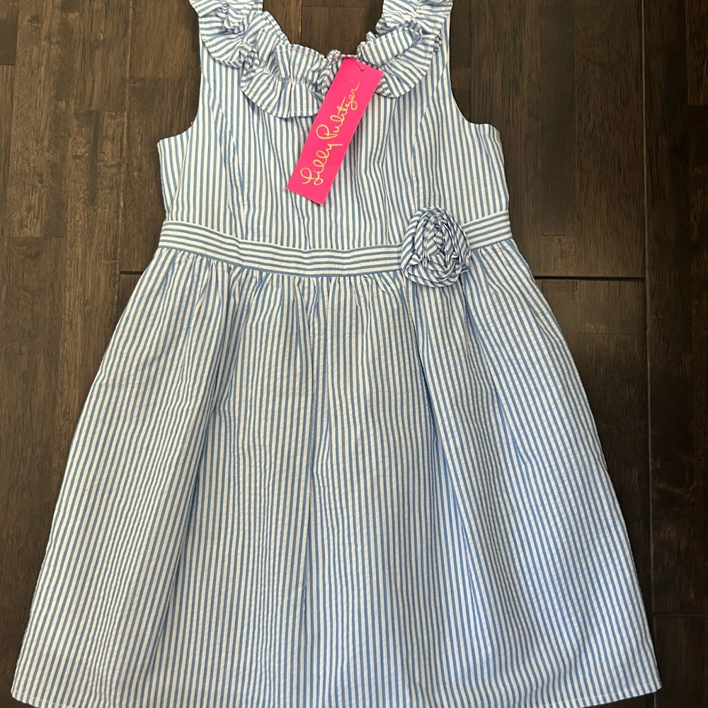 Lilly Pulitzer Georgina seersucker dress Coastal Blue